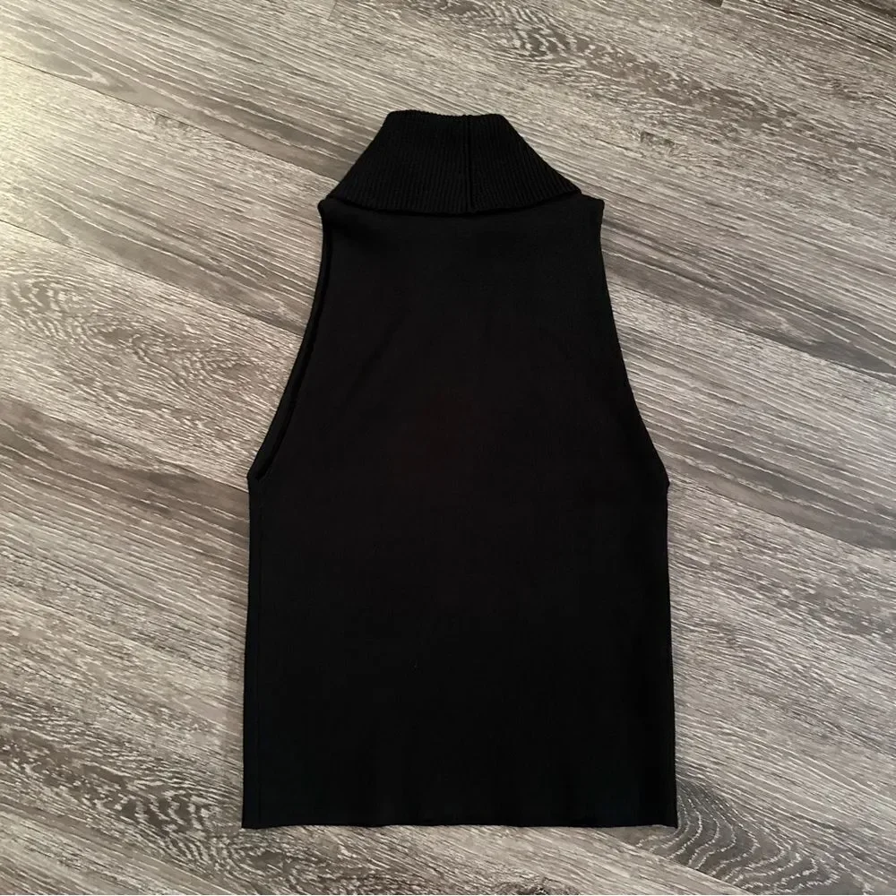 Alice + Olivia Sleeveless Turtleneck Knit